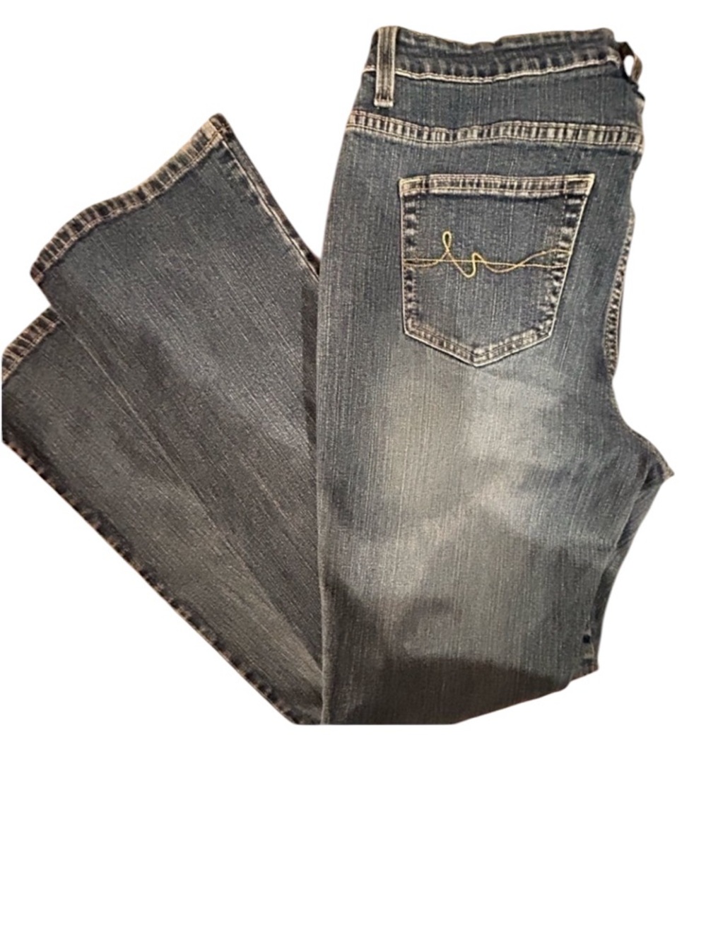 St John’s Bay Bootcut Jeans Womens 14 Blue Denim Stretch Mid Rise Classic - Picture 3 of 6